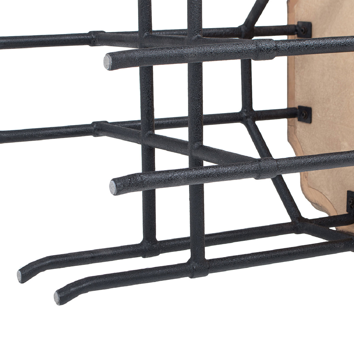 Modern European furniture - Reclaimed Pine Wood Iron Side Table - www.oroa.com