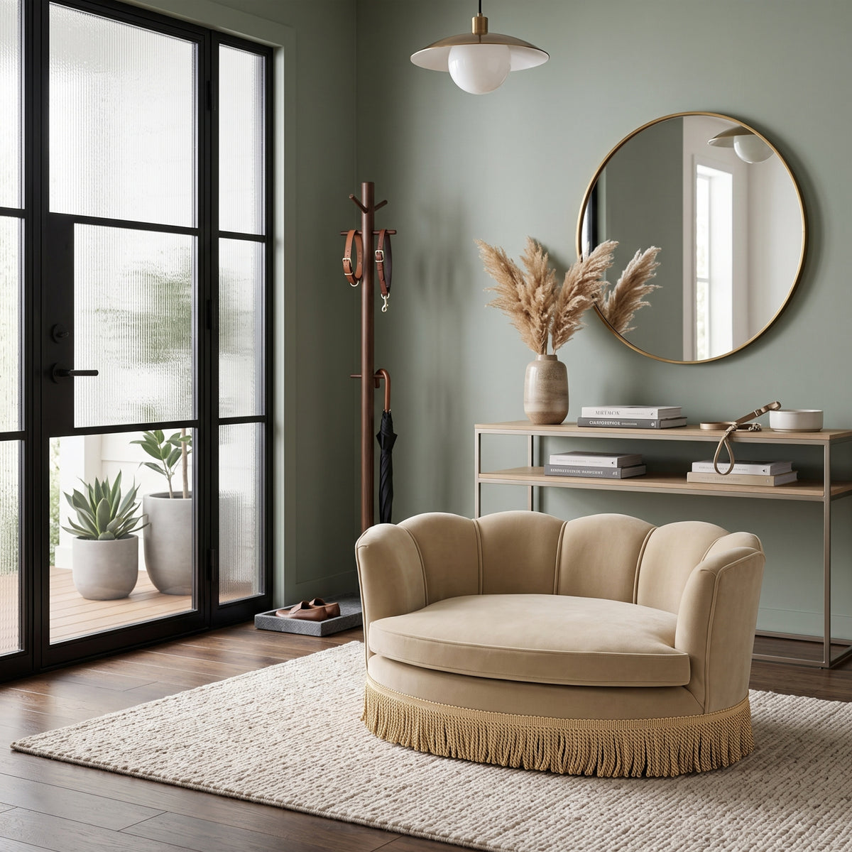 Clara Brown Velvet Pet Sofa Bed | OROA