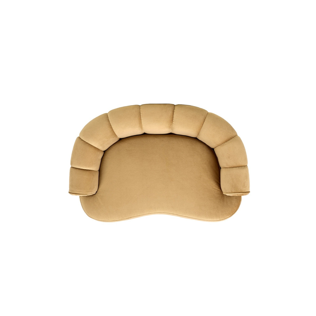 Halle Gold Velvet Dog Sofa Bed | OROA