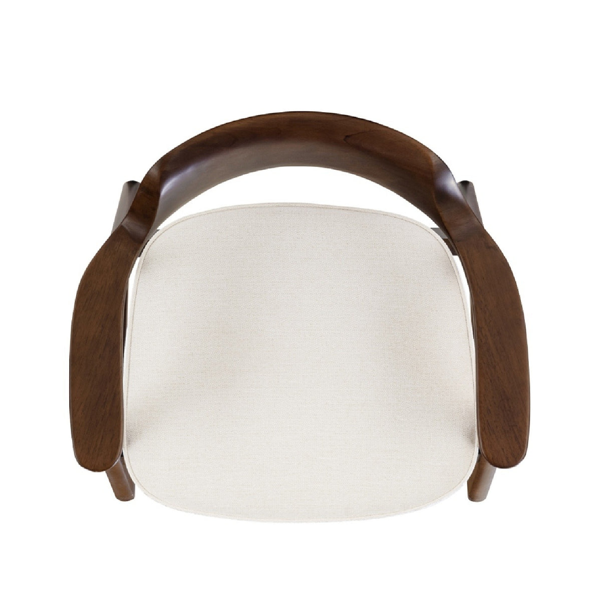 Modern European furniture - Light Beige Chenille Pine Dining Arm Chair - www.oroa.com