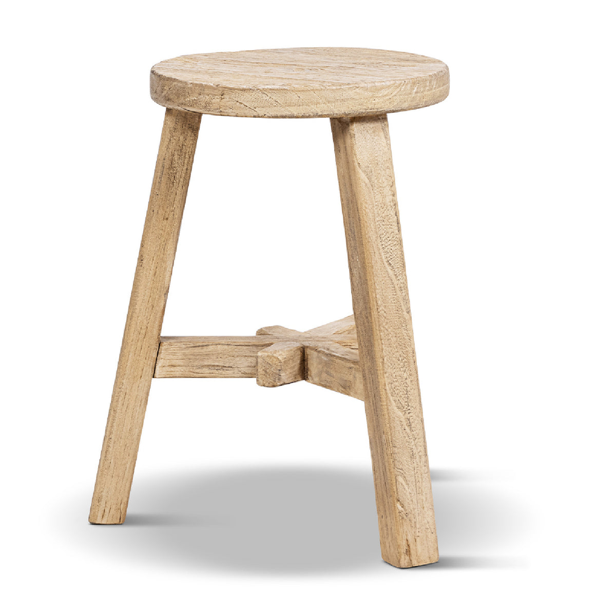 Linden Round Elm Wood Stool | OROA