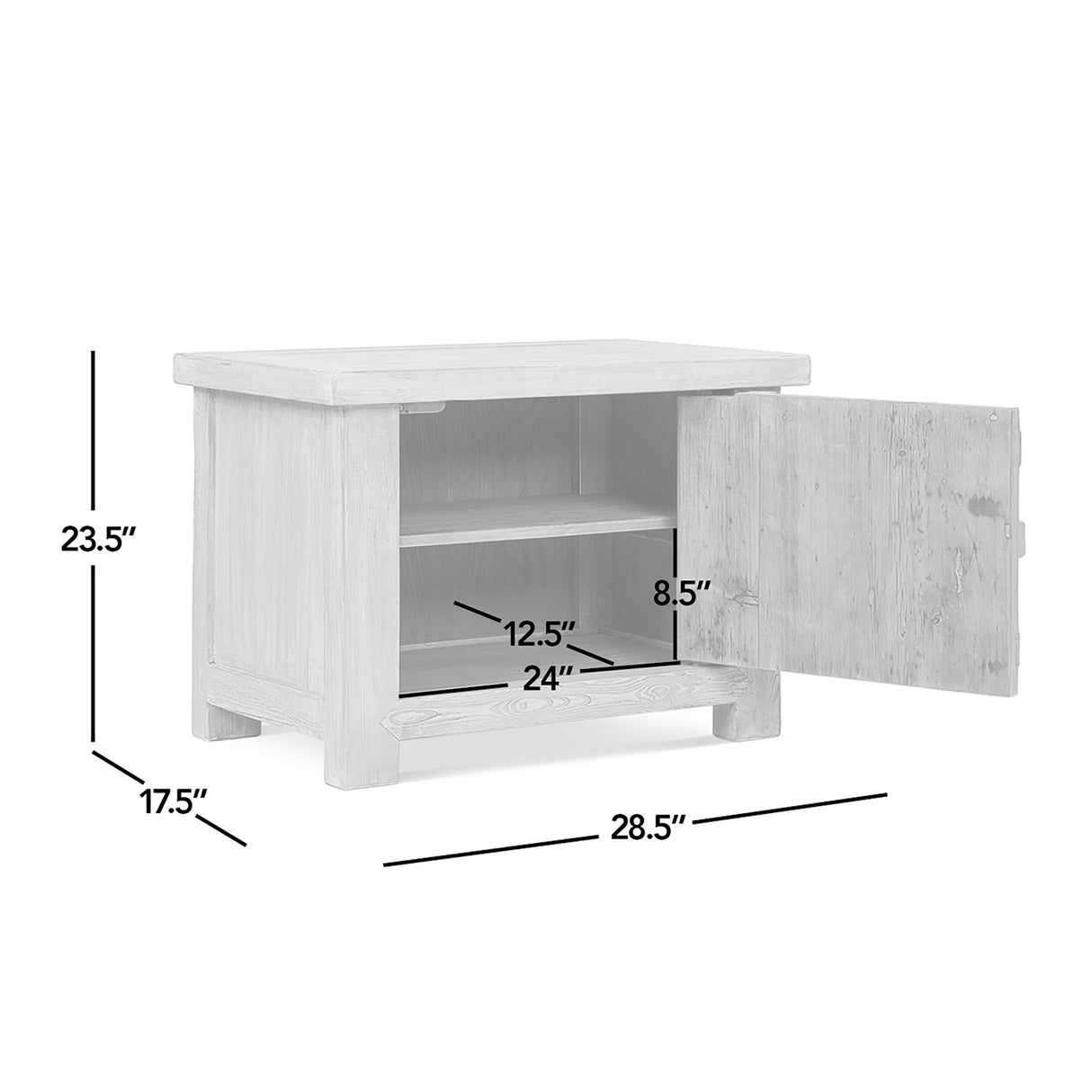 Rowan Pine Wood Side Table | OROA