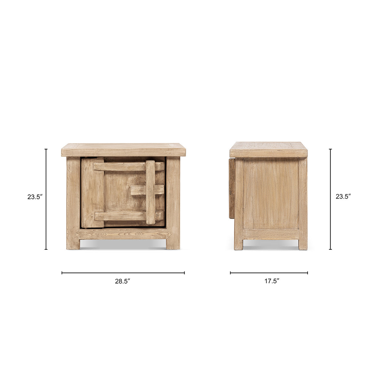 Rowan Pine Wood Side Table | OROA