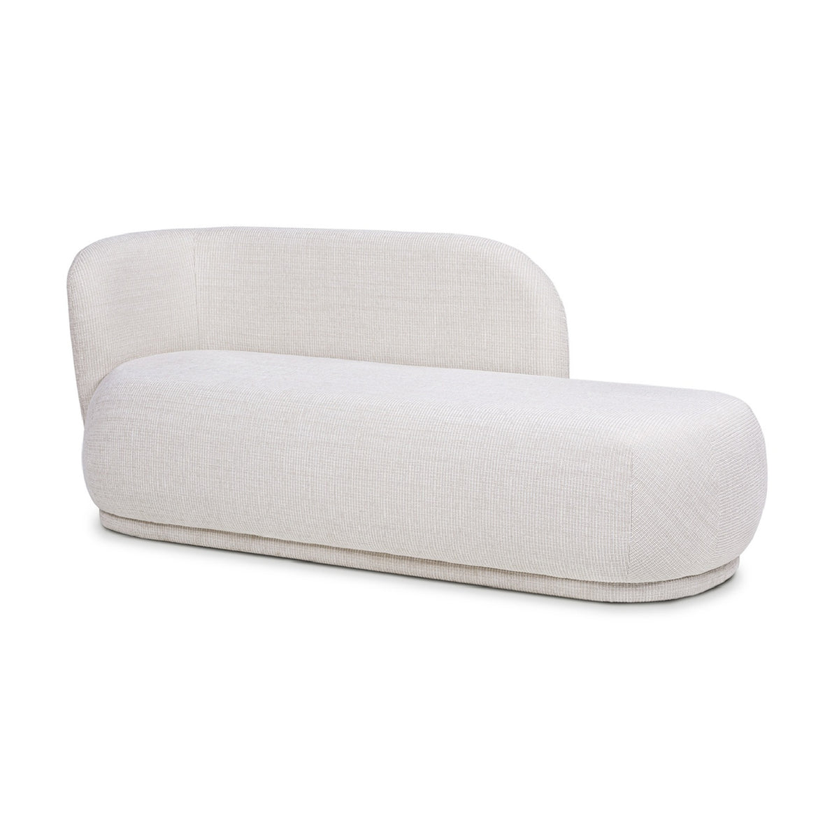 Modern European furniture - Modern Rounded Beige Chaise Lounge - www.oroa.com