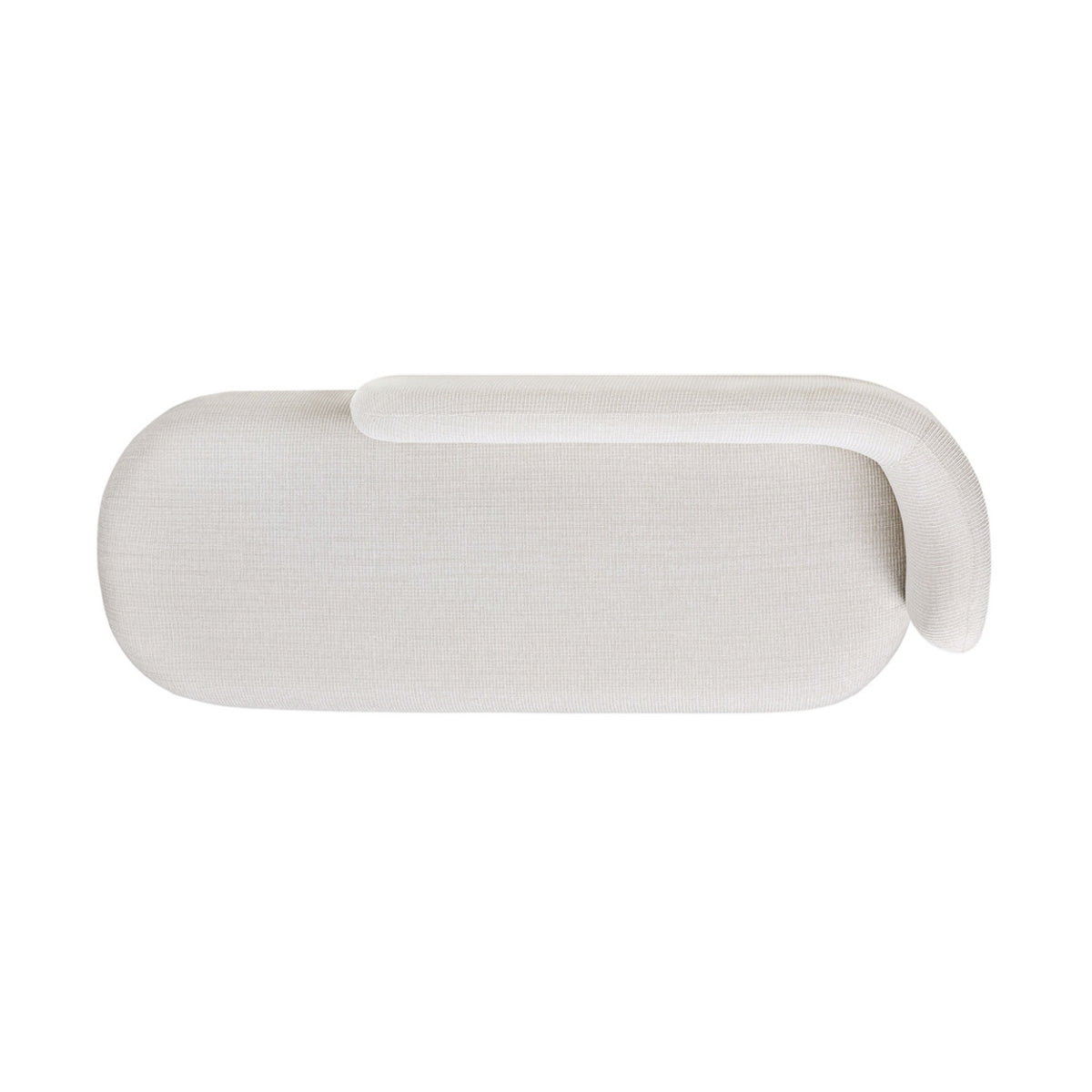 Modern European furniture - Modern Rounded Beige Chaise Lounge - www.oroa.com