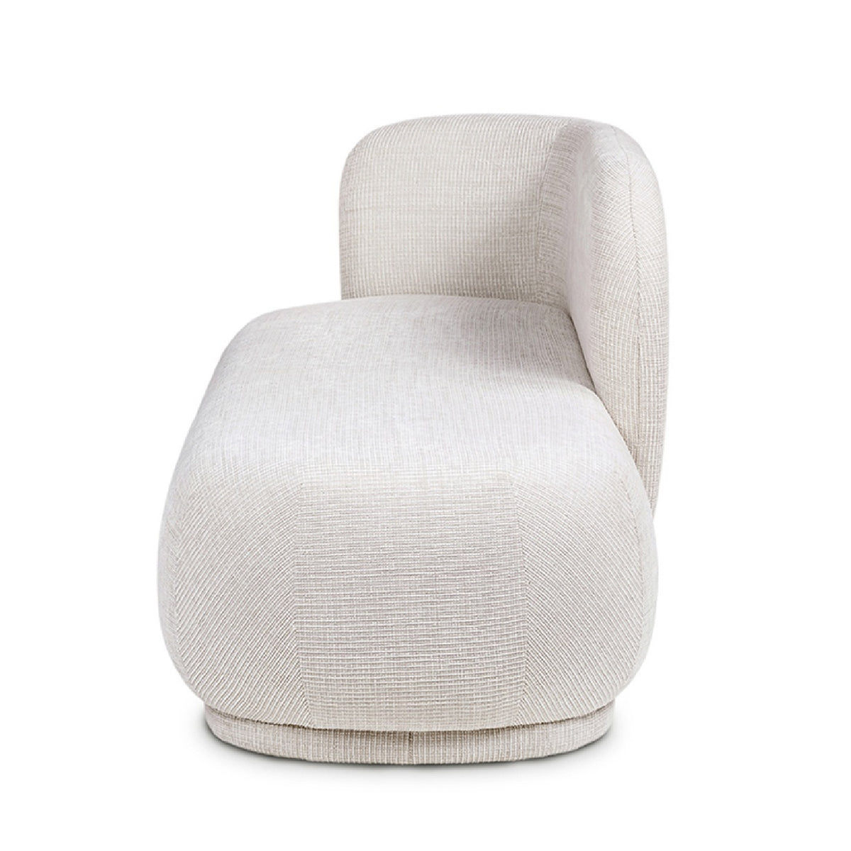 Modern European furniture - Modern Rounded Beige Chaise Lounge - www.oroa.com