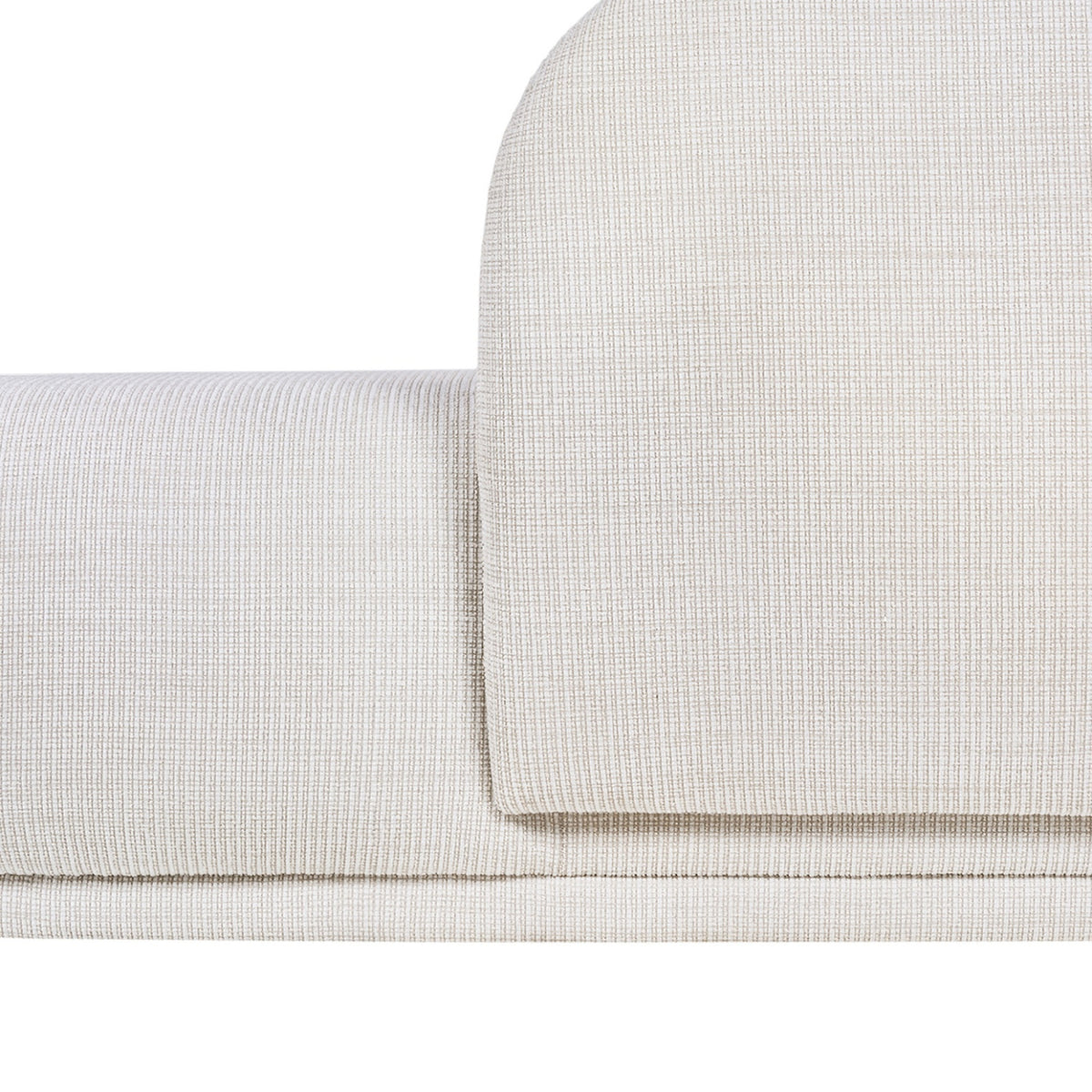 Modern European furniture - Modern Rounded Beige Chaise Lounge - www.oroa.com