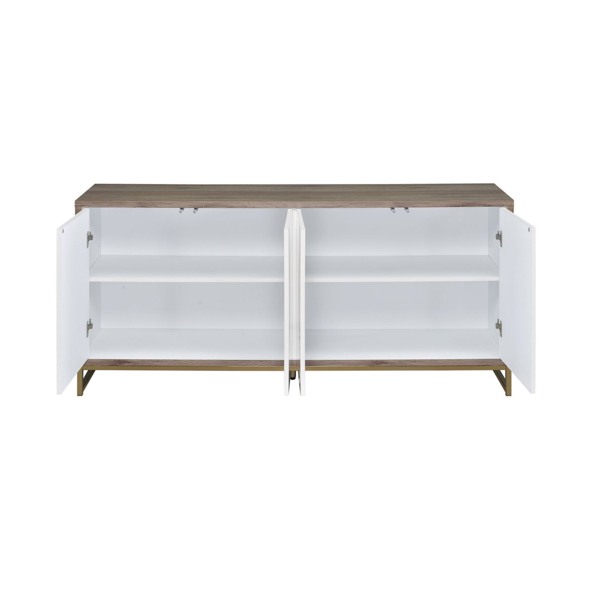 White Marble Paint Console Cabinet | OROA