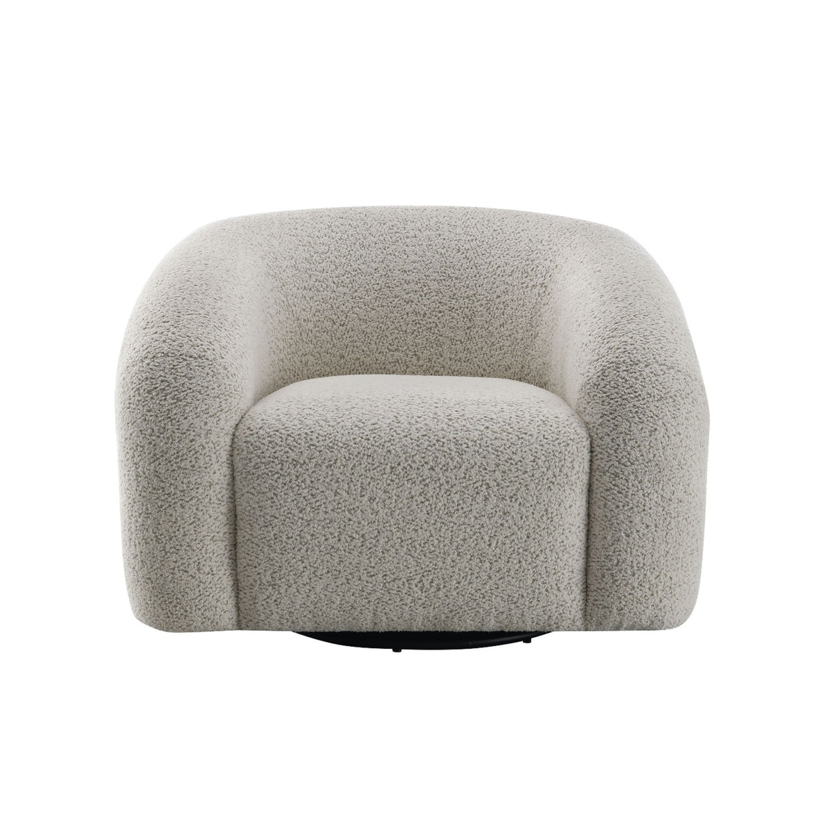 Irma Gray Boucle Swivel Chair | OROA