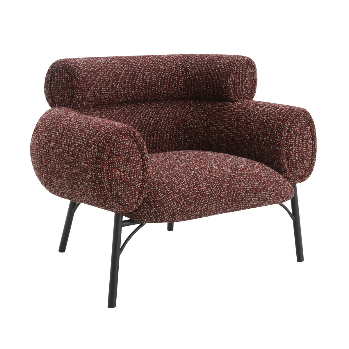 Modern European furniture - Mardi Maroon Tweed Chair - www.oroa.com