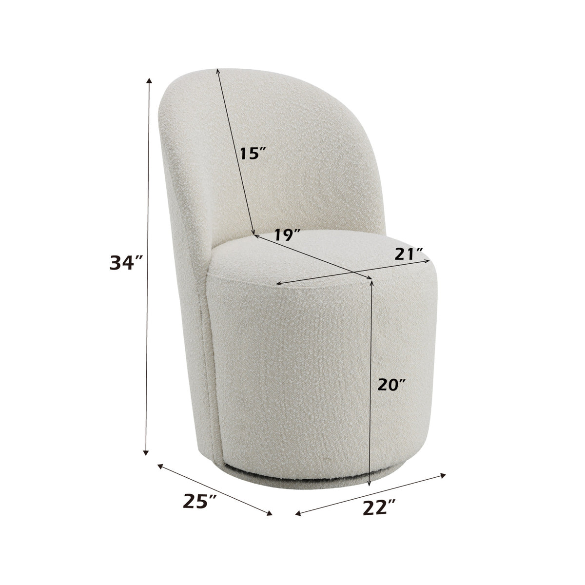 Hollis Beige Boucle Side Chairs (2) | OROA