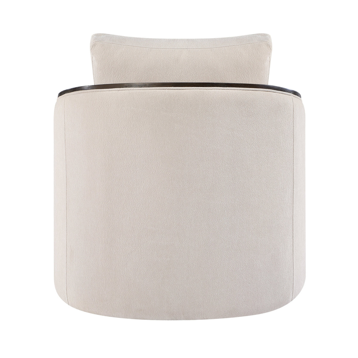 Beige Chenille Swivel Accent Chair | OROA