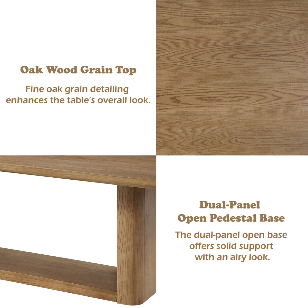 Zoey Oak Dining Table | OROA