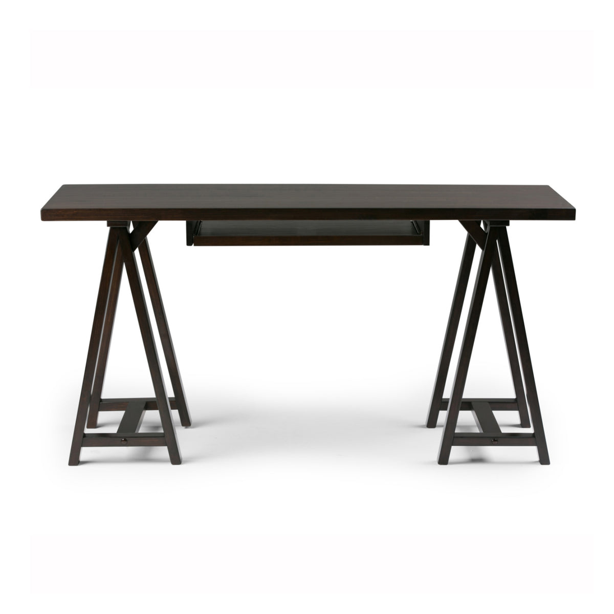Modern European furniture - Dark Chestnut Brown Solid Wood Desk - www.oroa.com