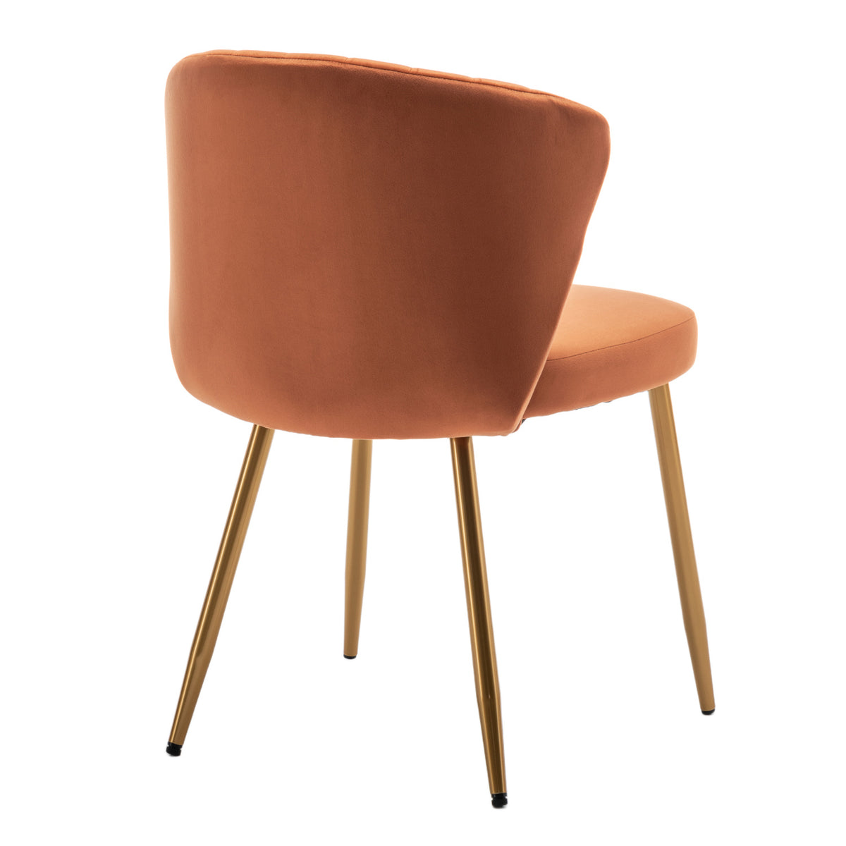 Orange Velvet Armless Accent Chair | OROA