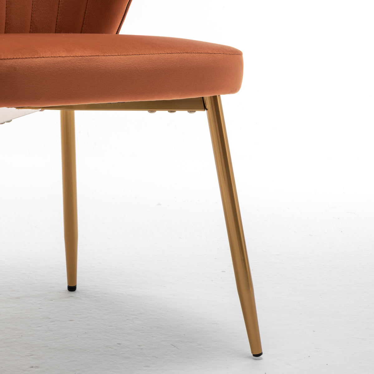 Orange Velvet Armless Accent Chair | OROA