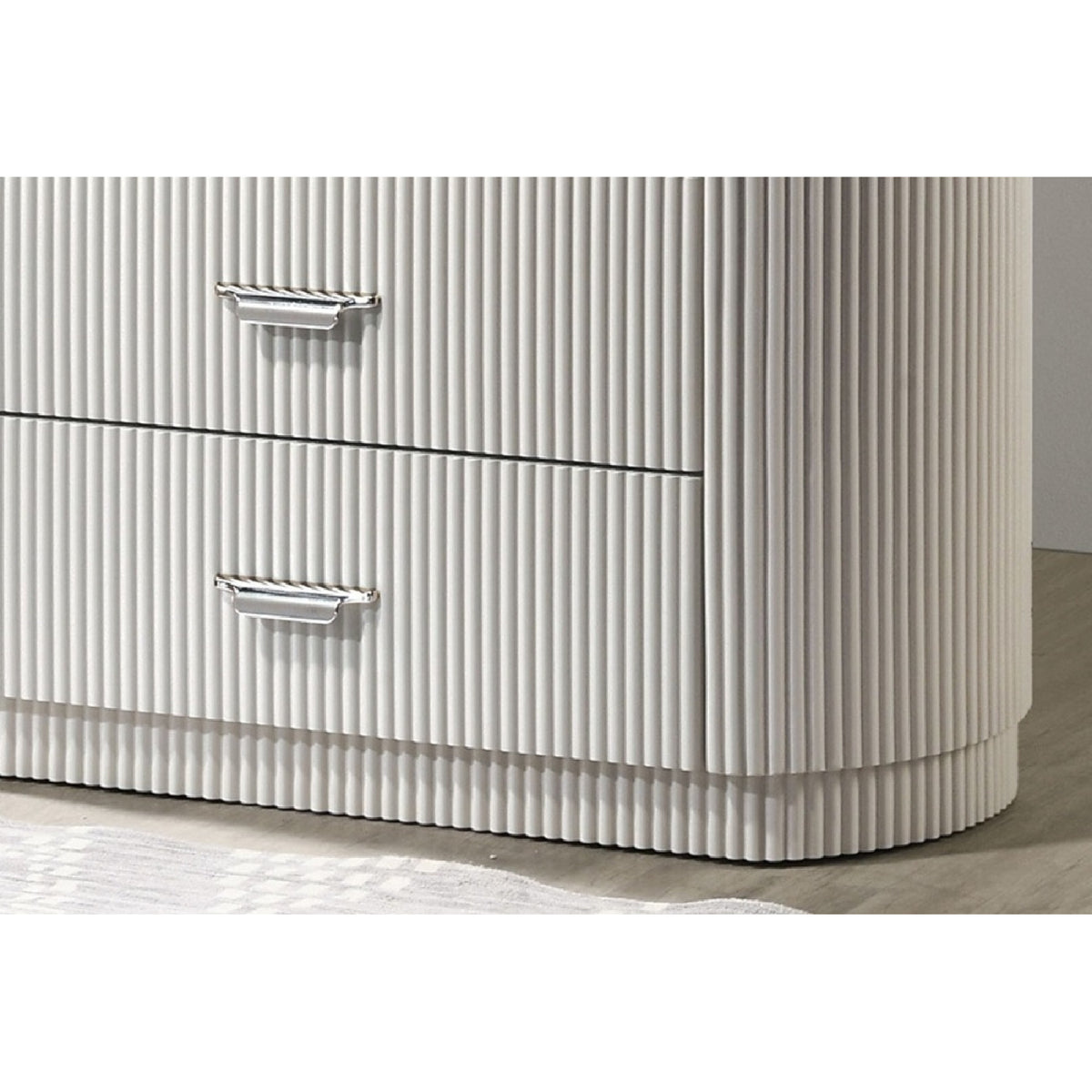 Modern European furniture - Light Gray 5-Drawer Chest - www.oroa.com