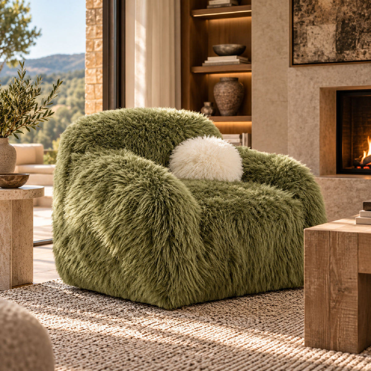 Soft And Luxurious Accent Swivel Chair | OROA
