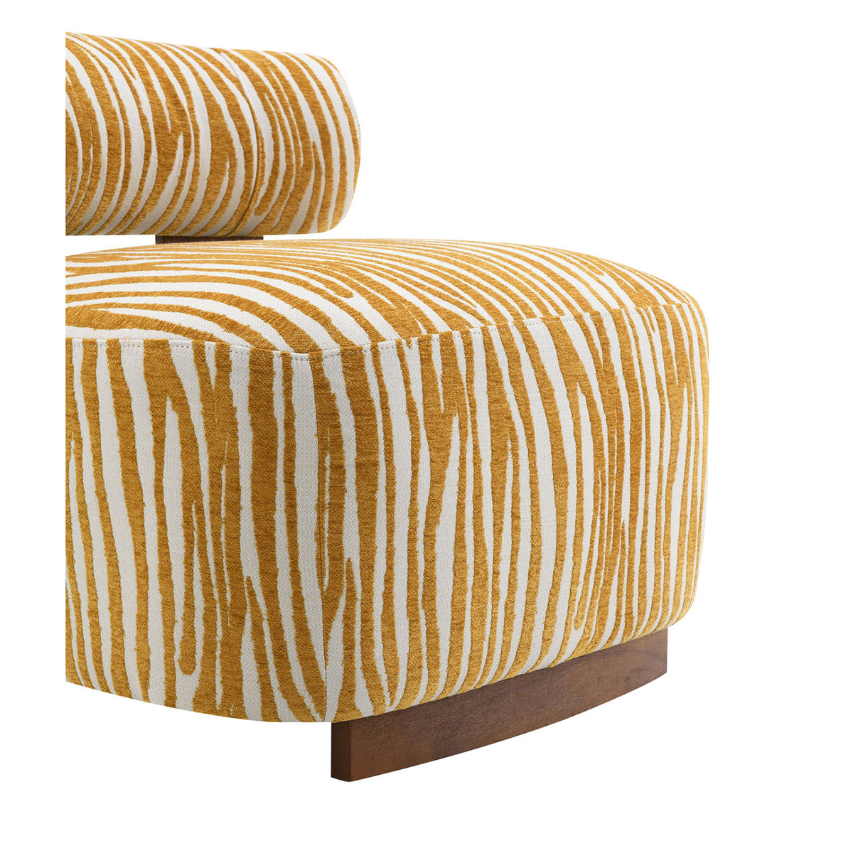 Zebra Strip Yellow Accent Chair | OROA