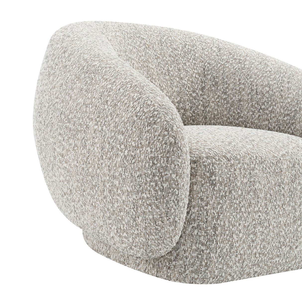 Contemporary Boucle Upholstered Swivel Chair | OROA