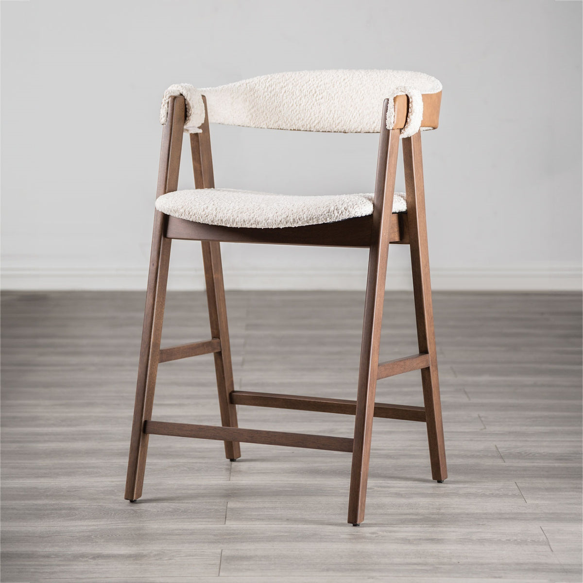 Modern European furniture - Beige Walnut Counter Stools (2) - www.oroa.com