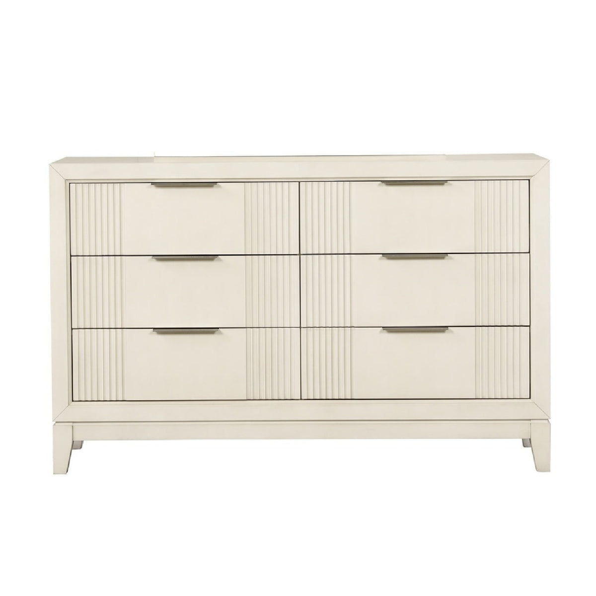 Antique White Fluted Wooden Dresser | OROA