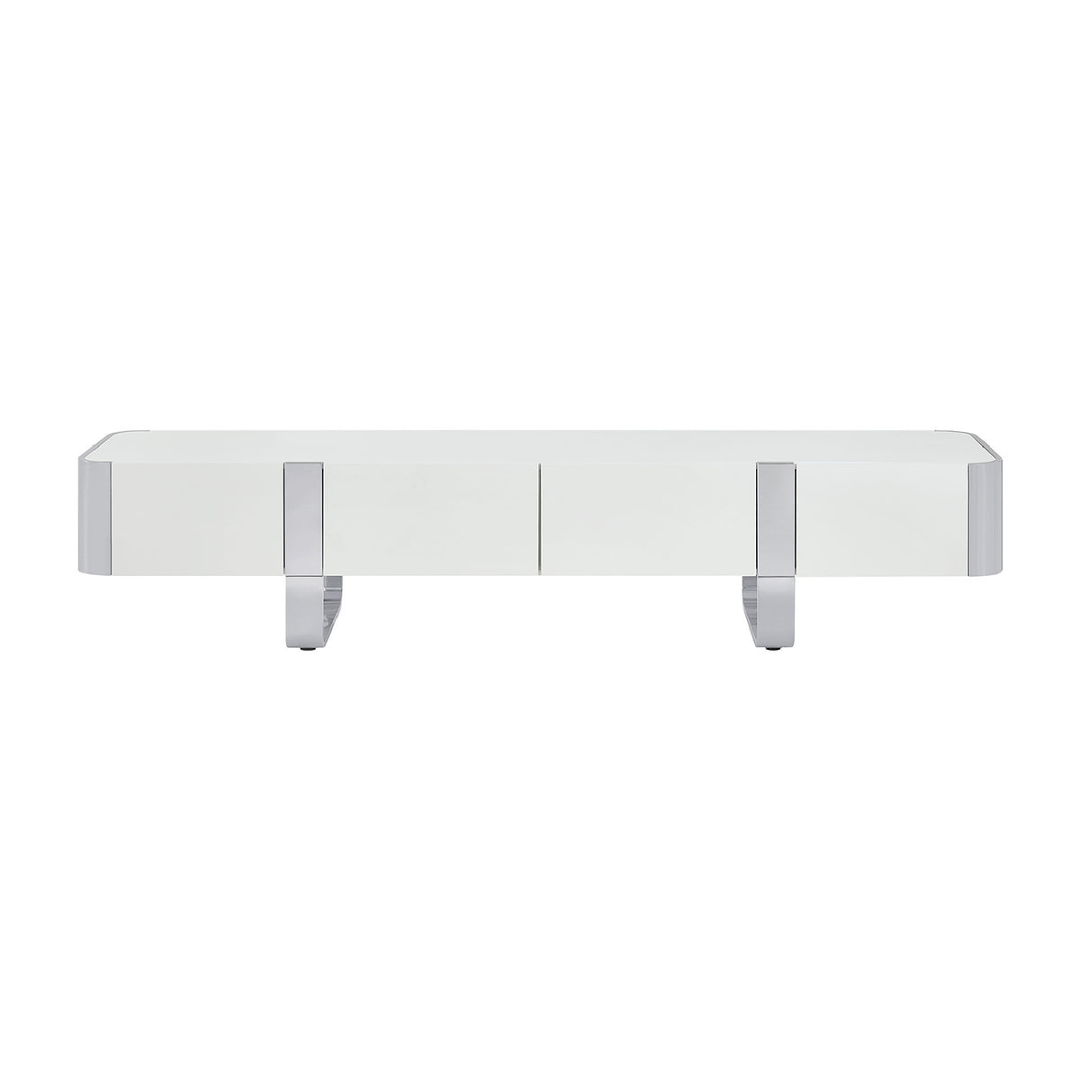 Modern European furniture - Modern White and Silver TV Stand Cabinet - www.oroa.com