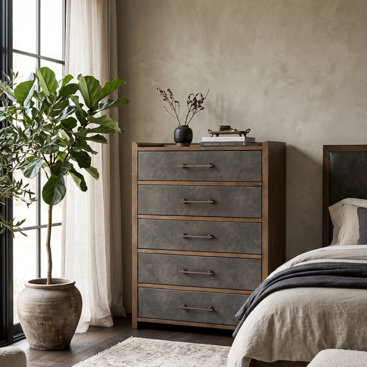 Modern European furniture - Modern Two Tone Design Chest - www.oroa.com