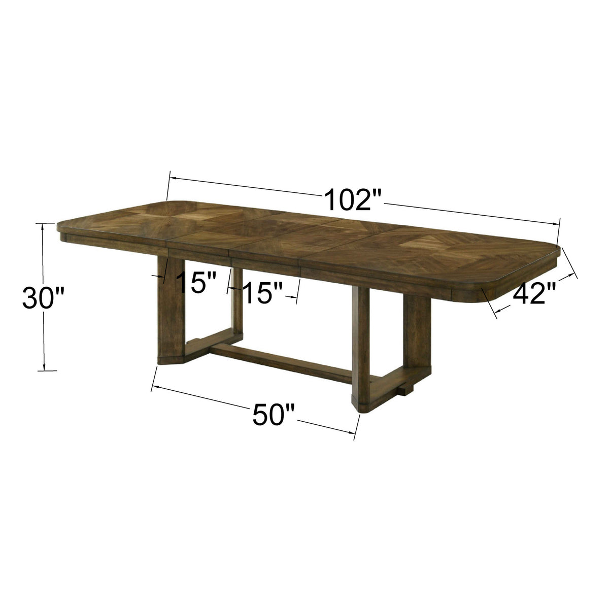 Leaf Wood Rectangular Dining Table | OROA