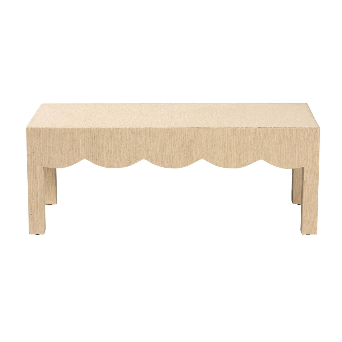 Natural Grasscloth Rectangular Coffee Table | OROA