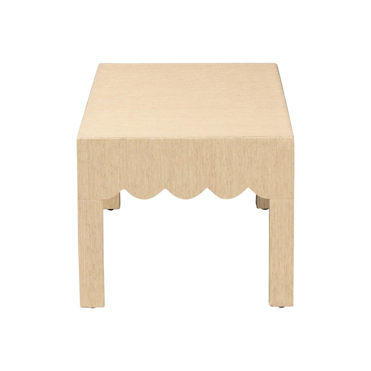 Natural Grasscloth Rectangular Coffee Table | OROA