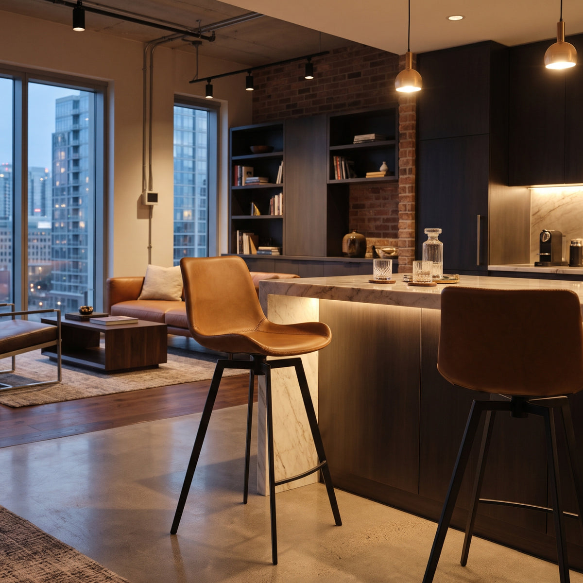 Modern Industrial Swivel Counter Stool | OROA