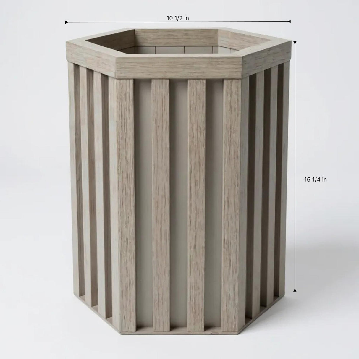 Gray Brown Hexagon Column Planter | OROA