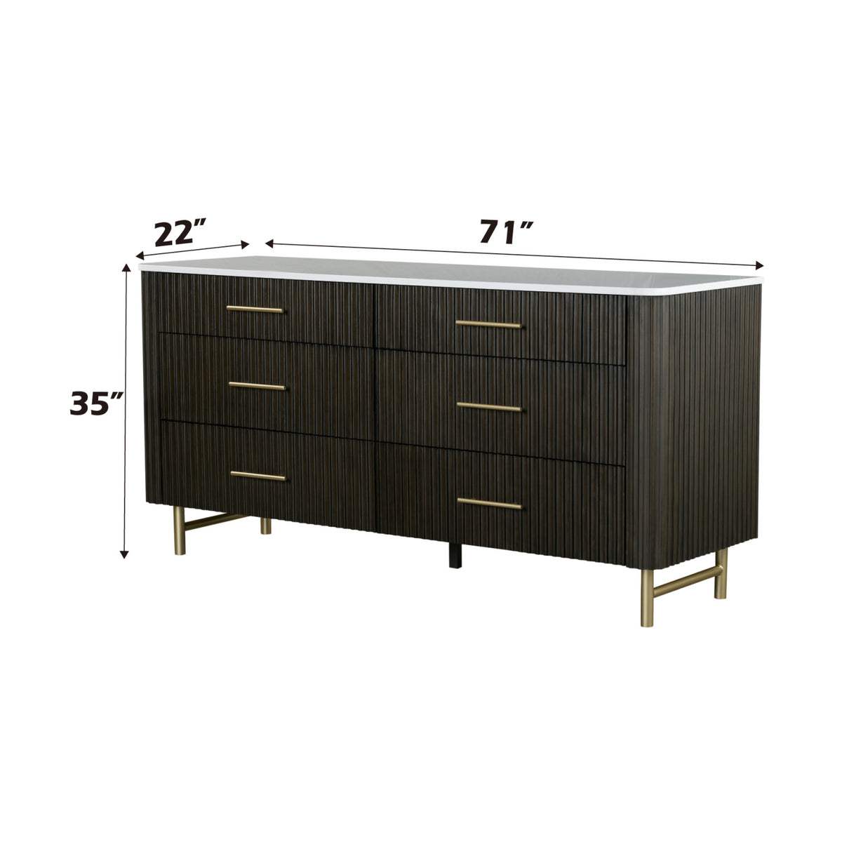 Natural Marble Top Dresser | OROA