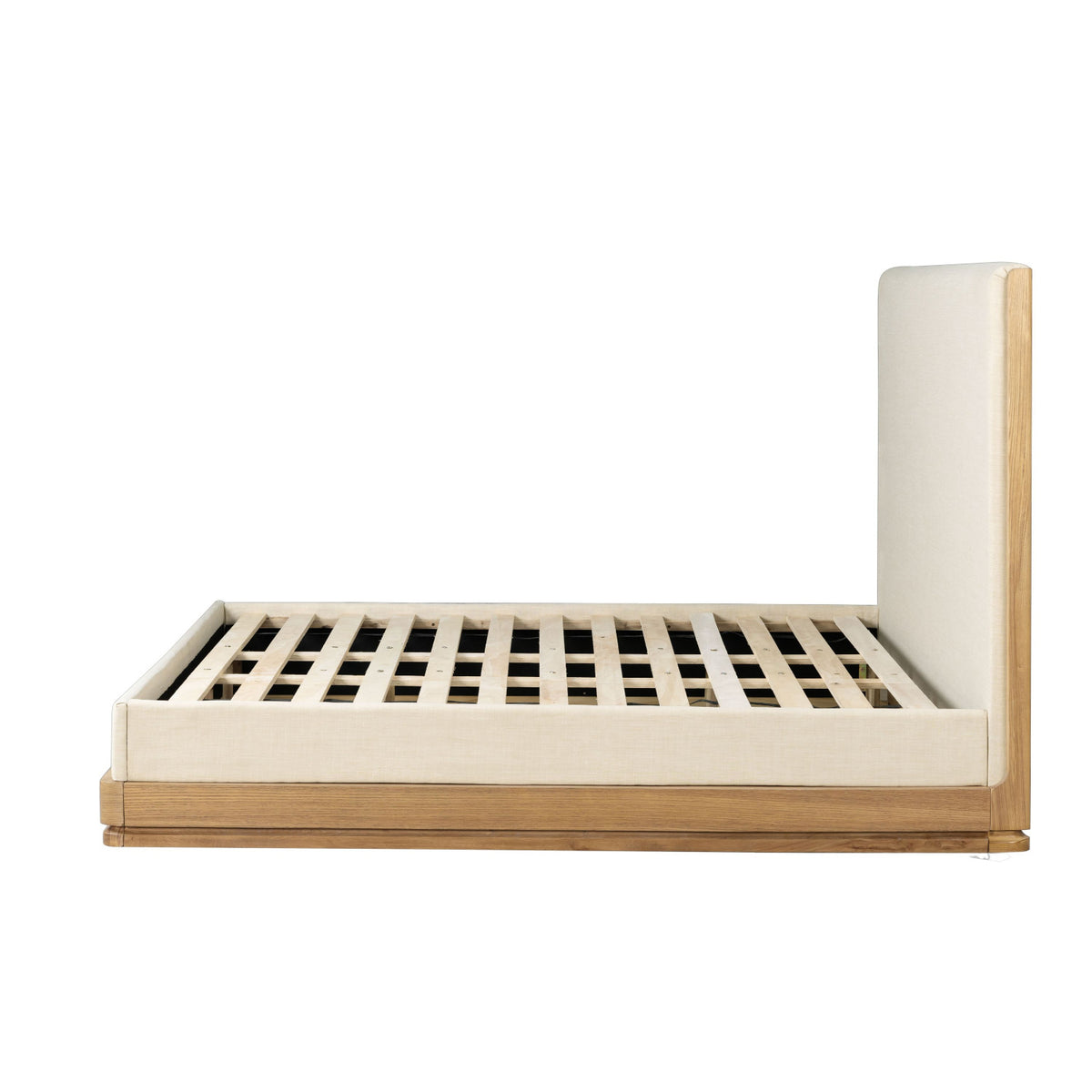 Zoey Beige Upholstered Eastern King Bed | OROA
