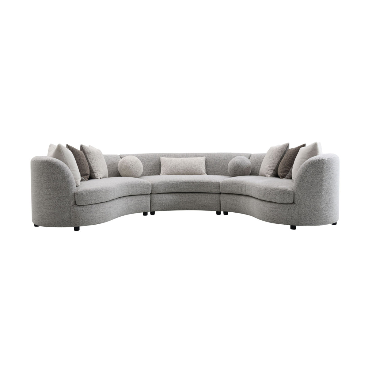 Gray Boucle Sectional Sofa | OROA