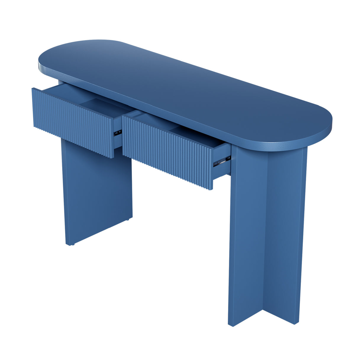 Modern European furniture - Mid-Century Fluted Console Table with Drawers |- www.oroa.com