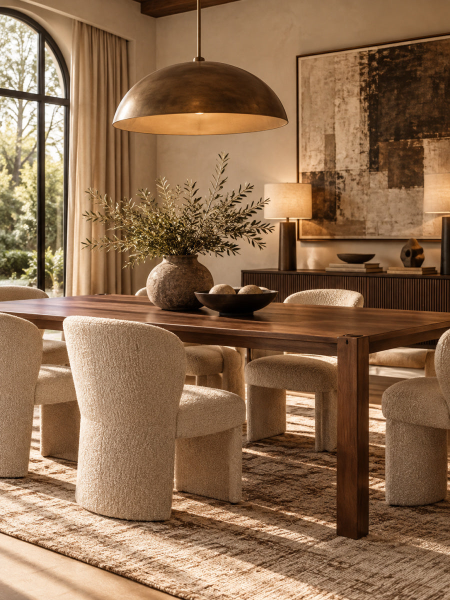 Rectangular Walnut-Stained Ash Dining Table | OROA
