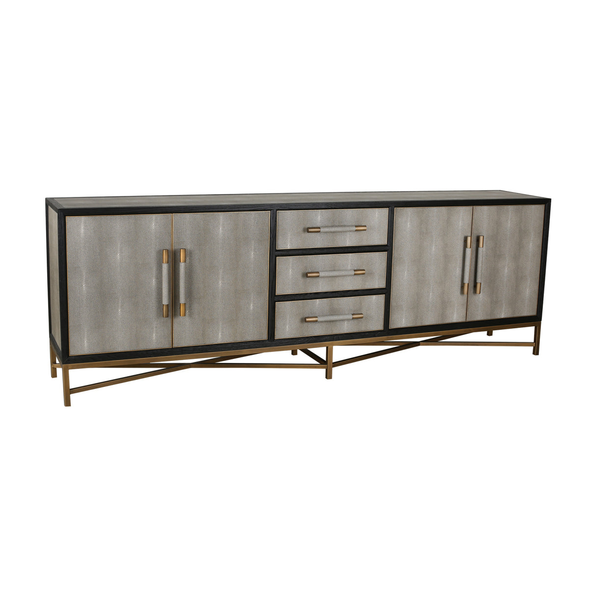 Gray Shagreen Vegan Leather Sideboard | OROA
