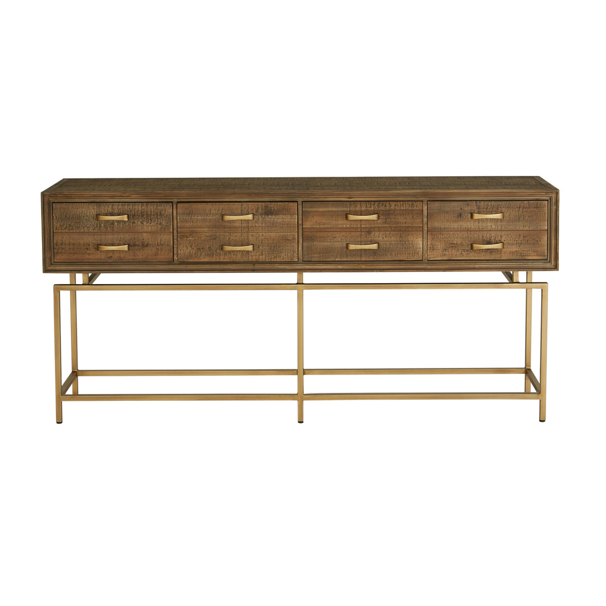 Brass Finish Console Table | OROA