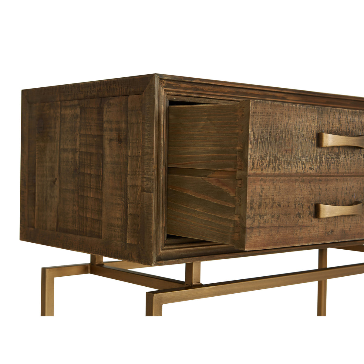 Brass Finish Console Table | OROA