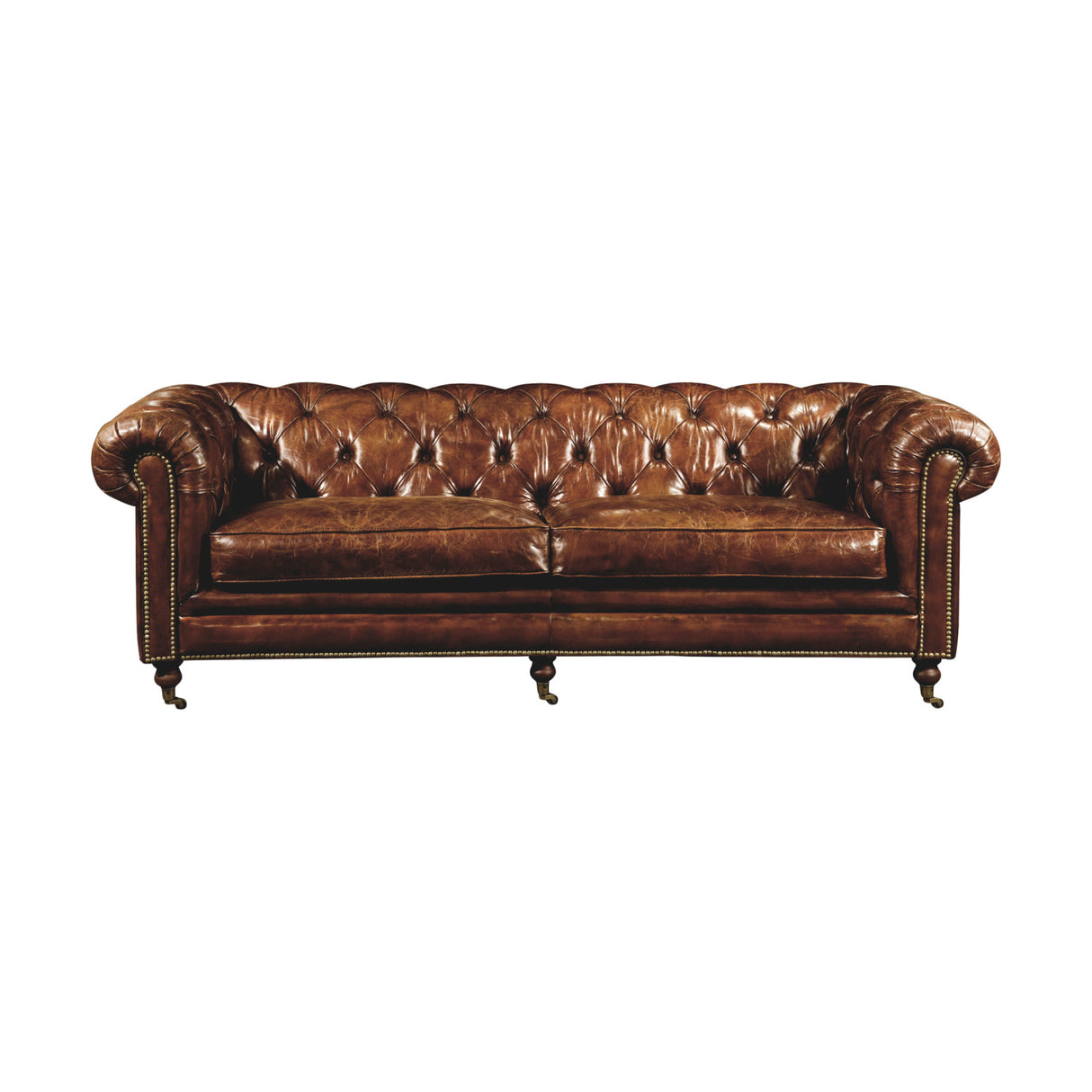 3-Seater Top-Grain Leather Sofa | OROA