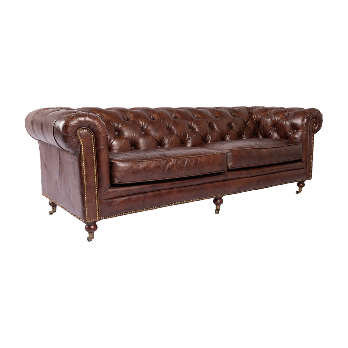 3-Seater Top-Grain Leather Sofa | OROA