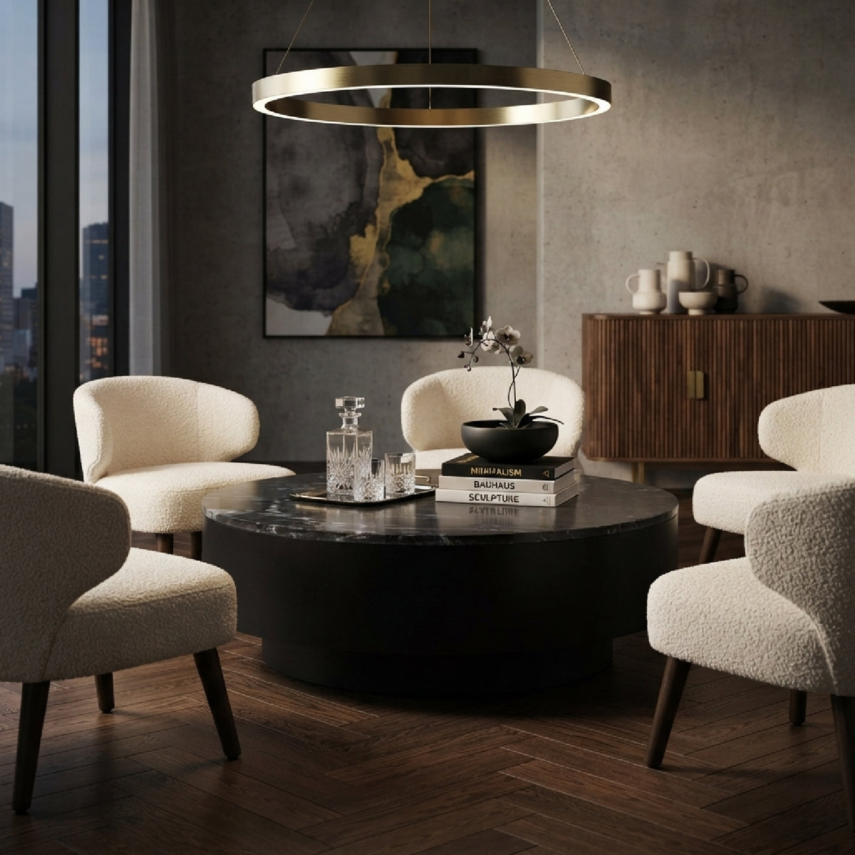 Round Marble Coffee Table | OROA