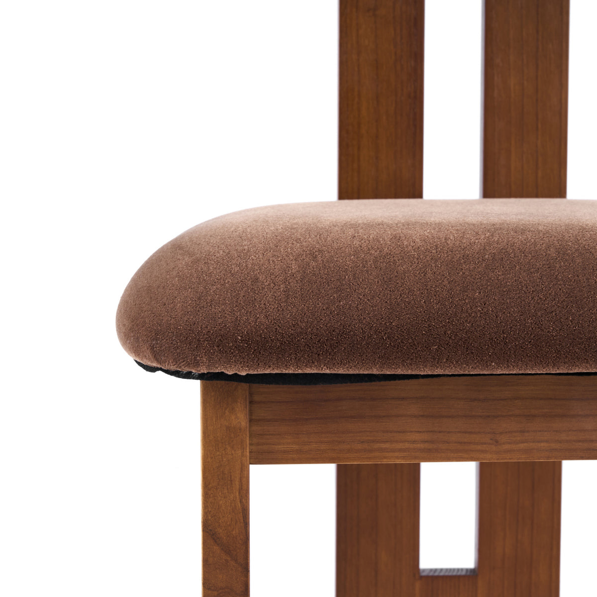 Brown Velvet Upholstered Dining Chair (S2) | OROA