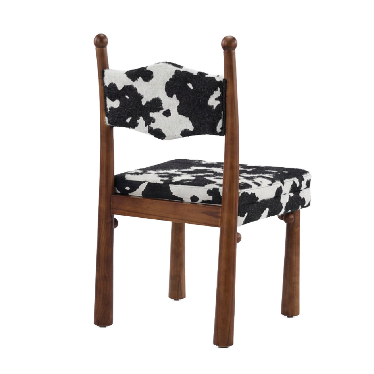 Mid-Century Modern Upholstered Wood Dining Chairs (2) | OROA