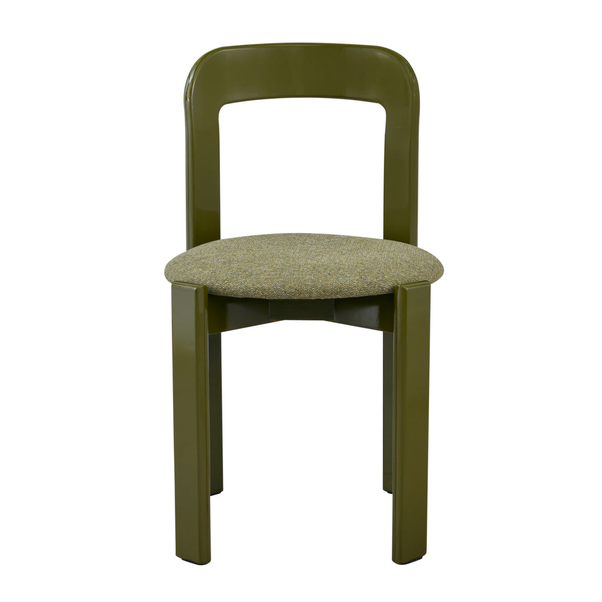 Green Upholstered Wide Glossy Dining Chairs (2) | OROA