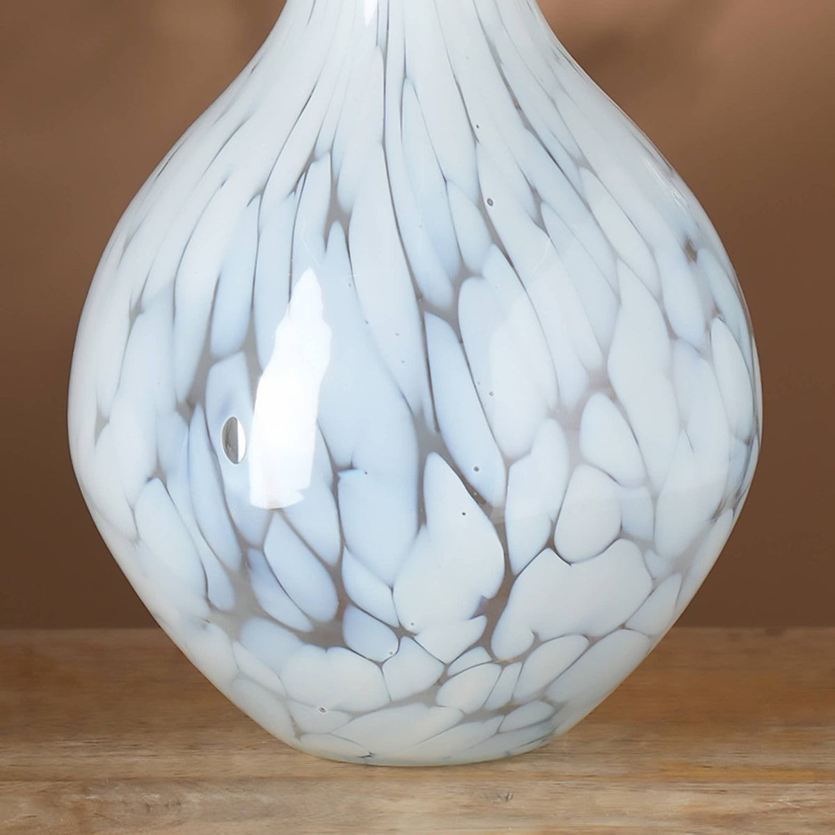 White Glass Rounded Vase | OROA