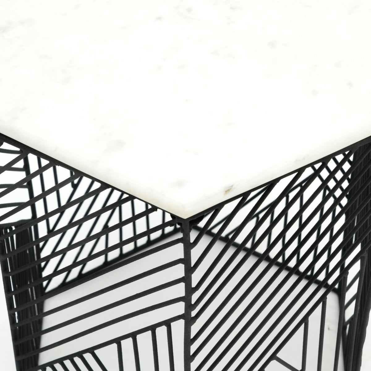 Hexagon Marble Top Nesting Tables (2) | OROA
