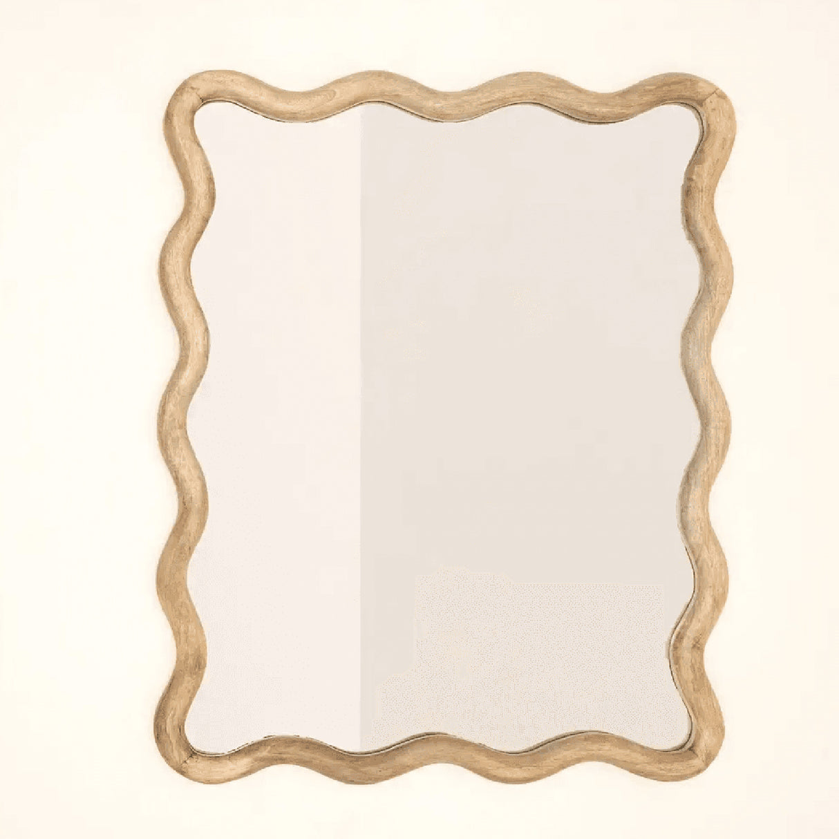 Wavy Mango Wood Wall Mirror | OROA